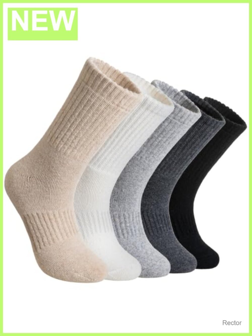 Women's Merino Wool Hiking Socks 5 Pair Thermal Cushion Crew